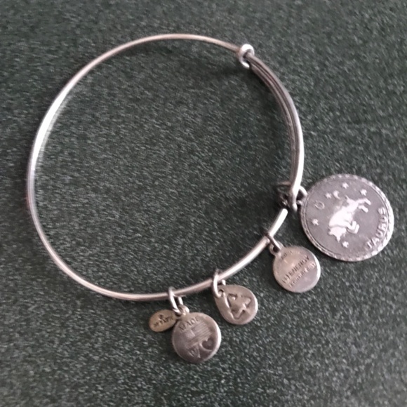 Alex and Ani Silver Expandable Wire Bracelet Taurus - Picture 2 of 16